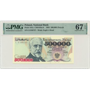 500 000 PLN 1993 - L - PMG 67 EPQ