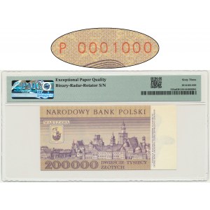 200.000 złotych 1989 - P 0001000 - PMG 63 EPQ - radar