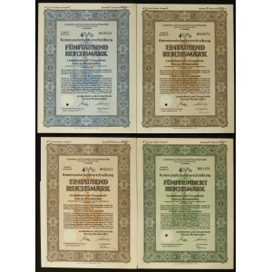 Danzig, Landesbank und Girozentrale, 4,5% komunální dluhopisy 1941 (4 ks).