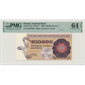 200.000 złotych 1989 - F - PMG 64 EPQ