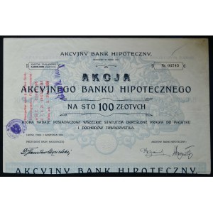Akcyjny Bank Hipoteczny, 100 zł, 1926