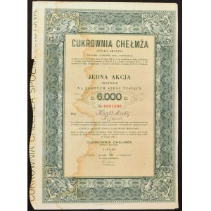 Cukrownia Chelmża S.A., PLN 6,000 - No. 0001000