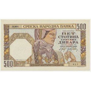 Serbia, 500 Dinara 1941