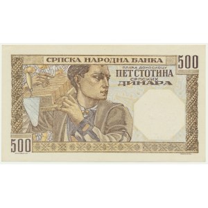 Serbia, 500 Dinara 1941