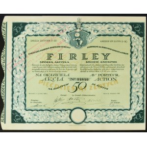 Lubelska Fabryka Portland Cementu Firley S.A., 50 zł 1925, Em. I-IX