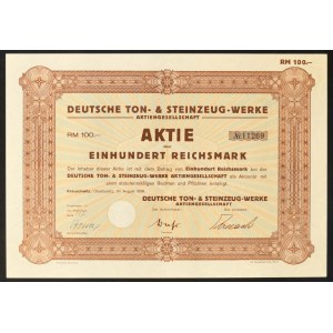 Deutsche Ton- &amp; Steinzeug-Werke AG, 100 mariek 1938