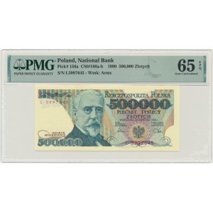 500,000 PLN 1990 - L - PMG 65 EPQ