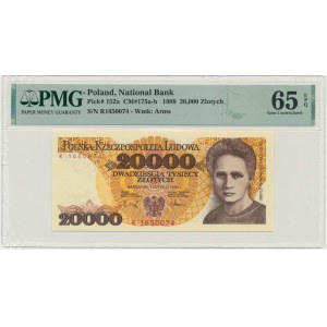20.000 złotych 1989 - R - PMG 65 EPQ