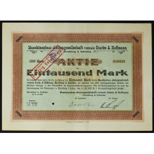 Jelenia Góra, Maschinenbau AG vormals Starke & Hoffmann, 1.000 marek 1922