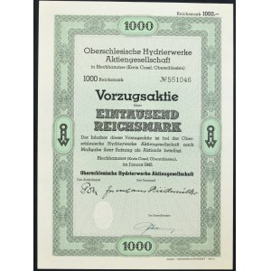 Oberschlesische Hydrierwerke Aktiengesellschaft, 1 000 marek 1942