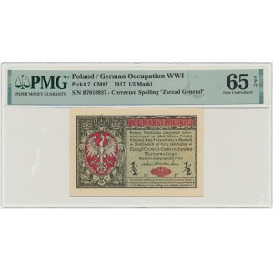 1/2 marki 1916 - Generał - PMG 65 EPQ