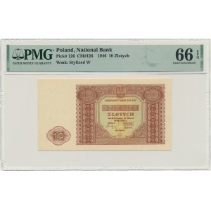 10 zlatých 1946 - PMG 66 EPQ