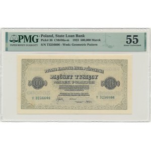 500 000 marek 1923 - T - 7 číslic - PMG 55