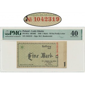 1 Mark 1940 - no serial letter - 7 digit series - PMG 40 EPQ - RARE