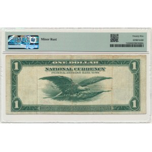 USA, FRBN New York, 1 Dollar 1918 - Elliott & Burke & Hendricks & Strong - PMG 25