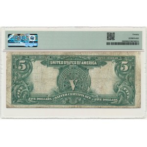 USA, strieborný certifikát, 5 USD 1899 - Elliott &amp; White - PMG 20