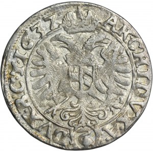 Slezsko, Habsburkové, Ferdinand III, 3 Krajcary Wrocław 1637 MI