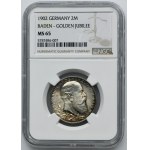 Germany, Baden, Friedrich I, 2 Mark Karlsruhe 1902 G - NGC MS65