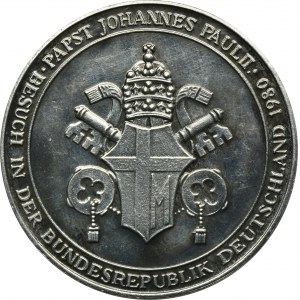 Germany, FRG, Medal on the occasion of the pilgrimage of Pope John Paul II to Germany 1980