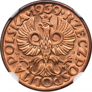2 pennies 1939 - NGC MS65 RD