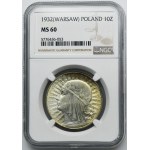 Head of a Woman, 10 gold Warsaw 1932 - NGC MS60