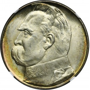 Piłsudski, 10 zlatých 1939 - NGC MS63