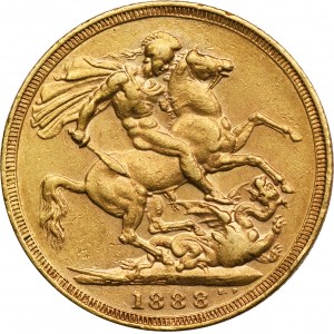 Austrálie, Victoria, 1 Sovereign of Melbourne 1888 M