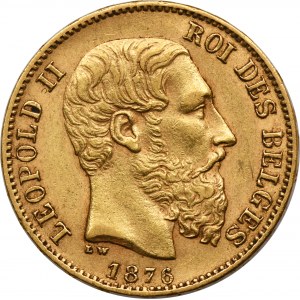 Belgie, Leopold II, 20 franků Brusel 1876