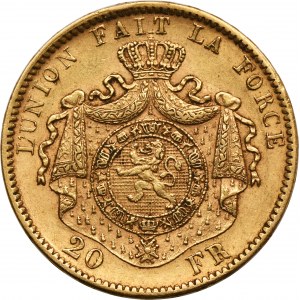 Belgicko, Leopold II, 20 frankov Brusel 1876