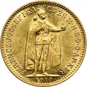 Maďarsko, František Josef I., 10 korun Kremnica 1910 KB