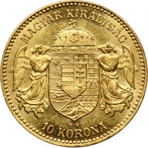 Hungary, Franz Joseph I, 10 Korona Kremnitz 1910 KB