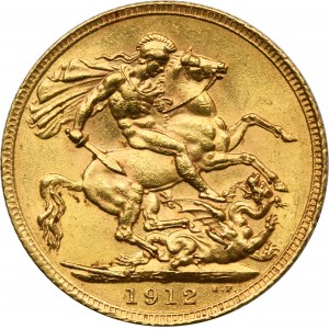 Austrálie, George V, 1 Sovereign Sydney 1912 S