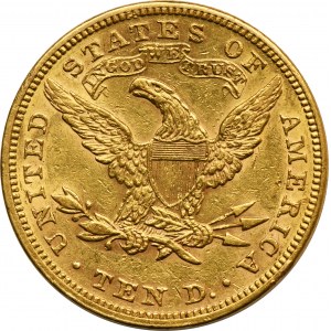 USA, 10 USD Philadelphia 1895 - Hlava slobody