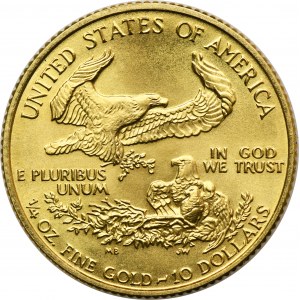 USA, 10 dolárov Philadelphia 1993 - Orol