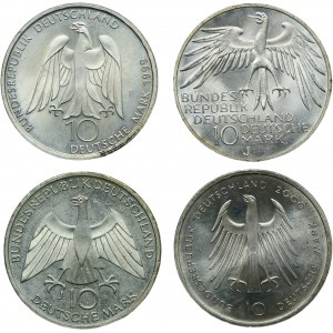 Set, Germany, FRG, 10 Mark (4 pcs.)