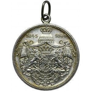 Nemecko, Bavorsko, Ludwig II. bavorský, medaila pri príležitosti úmrtia kráľa
