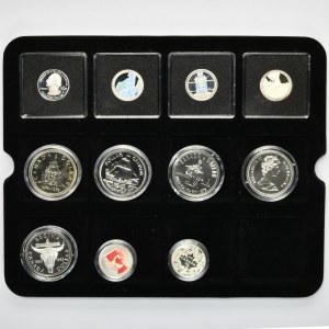Set, Canada and USA, 1/4 Dollar and 1 Dollar coins (11 pcs.)