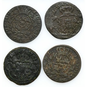 Sada, August III Saxon, Poniatowski, Skořápky a haléře (4 kusy).