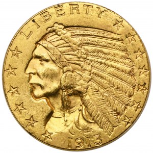 USA, 5 Dollars Philadephia 1913 - Indian Head
