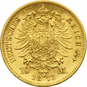Germany, Saxony, Johann V, 10 Marek Muldenhutten 1873 E