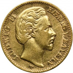 Germany, Kingdom of Bavaria, Ludwig II, 10 Mark Munich 1873 D