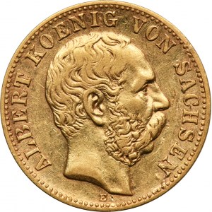 Germany, Saxony, Albert, 10 Marek Muldenhütten 1893 E