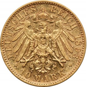 Germany, Saxony, Albert, 10 Marek Muldenhütten 1893 E