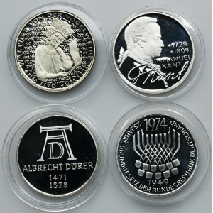 Set, Germany, FRG, 5 Mark (4 pcs.)