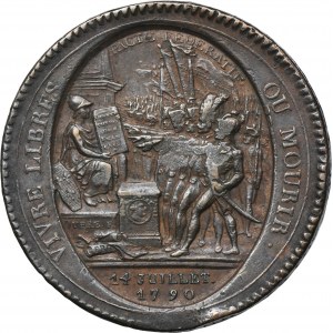 France, Governments of the Constituent Assembly and the Convention, Token, 5 Sols 1792 Monneron