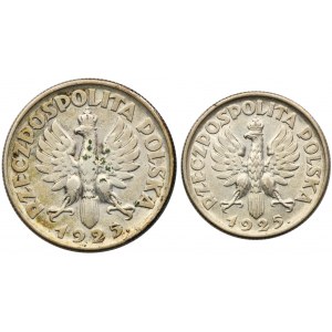 Set, 1 gold and 2 gold London 1925 (2 pieces).