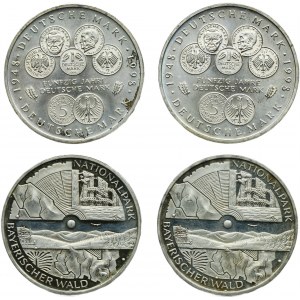 Set, Germany, FRG, 10 Mark and 10 Euro (4 pcs.)