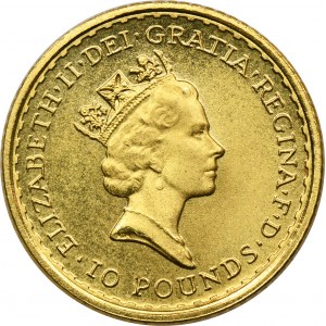 Spojené království, Elizabeth II, £10 Llantrisant 1991 - Britannia
