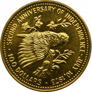 Bahamas, 100 Dollars 1975 - Second anniversary of Independence