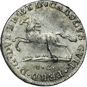 Nemecko, Vojvodstvo Brunswick-Wolfenbüttel, Karl Wilhelm Ferdinand, 1/12 Thaler 1806 MC